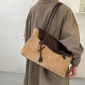 Minimalist Color Contrast Large Capacity Shoulder Bag 6W10BBG2412