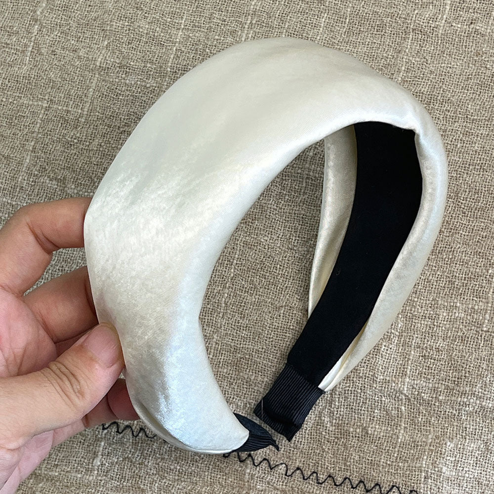 Elegant Satin Soft Padded Wide Headband 6W6HBD375