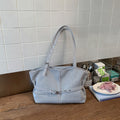 Solid Color Denim Adjustable Strap Shoulder Bag 6W10BBG1357