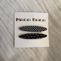 Sweet Polka Dots Bow Knot Print Hair Clip 8AS6HCP343T