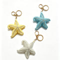 Creative Beaded Rhinestones Starfish Pendant Keychain 6W10BBC822