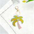 Creative Handmade Beaded Coconut Tree Pendant Keychain 6W10BBC817