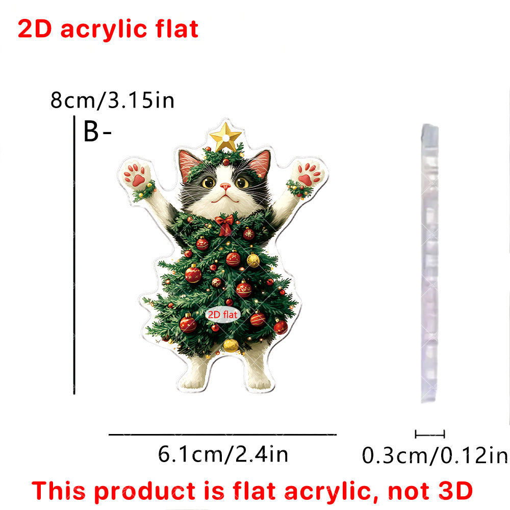 Christmas Tree Cat Christmas Haning Ornament 6H7HBW561