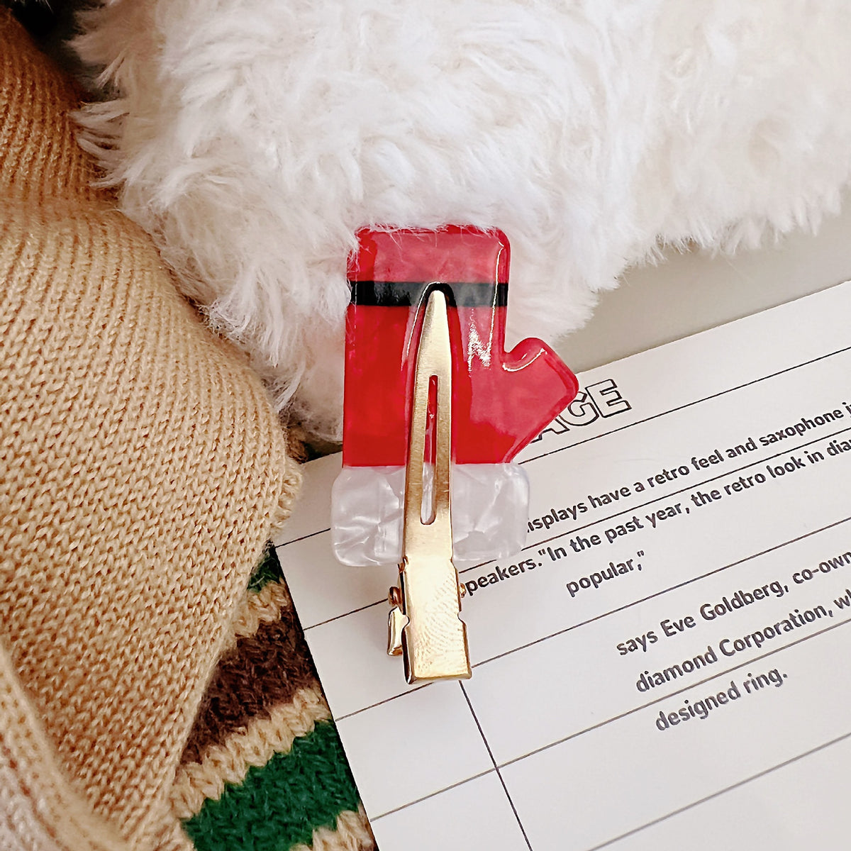 Cute Christmas Tree Duckbill No Crease Hair Clip 6W6HPN101