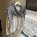 Knit Pom-Pom Shawl - DippedShop Wholesale - #7379