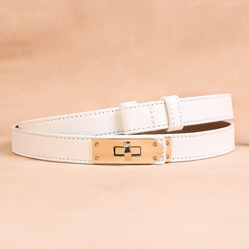 Elegant Skinny Dress Belt Leather Waist Belt 6W6JBT157