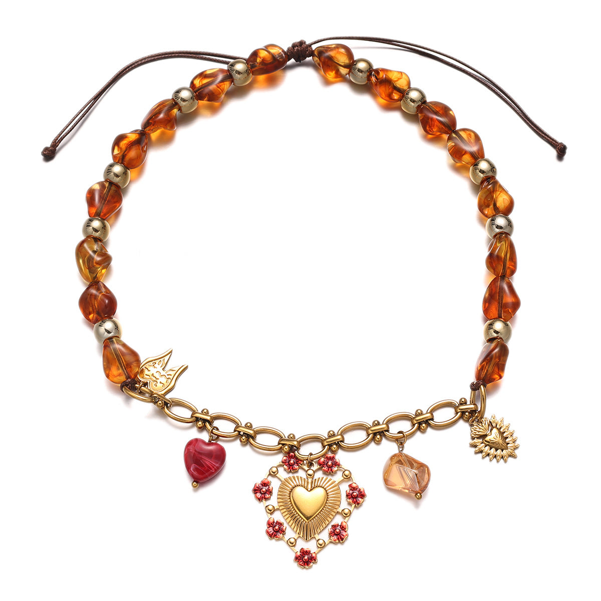 Chunky Enamel Beaded Necklace - DippedShop Wholesale - #0931