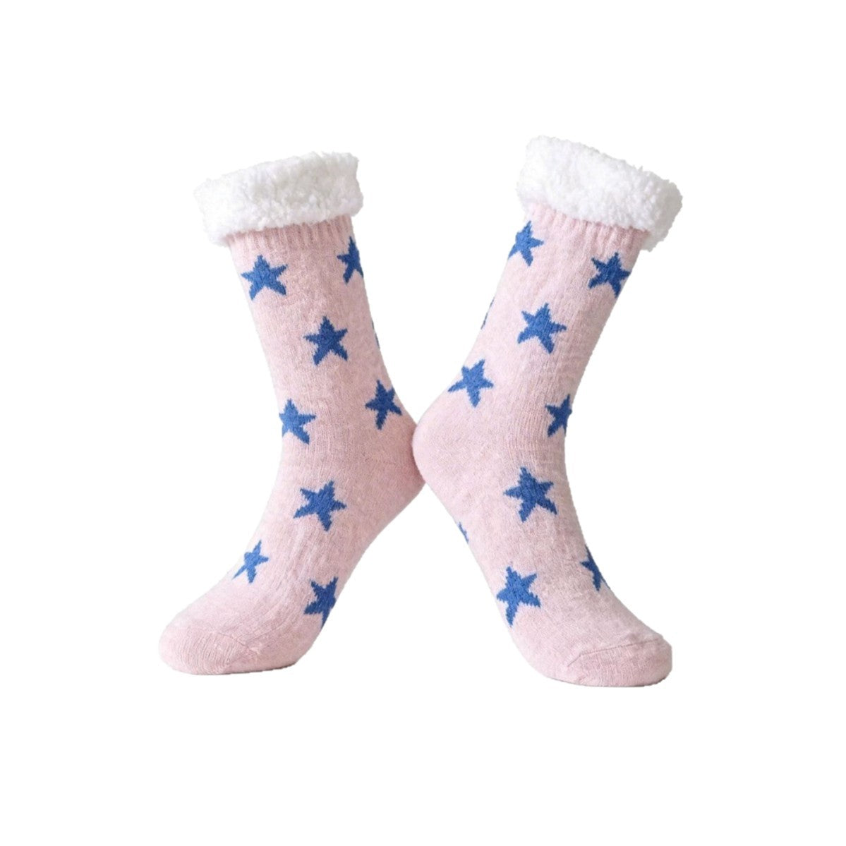Random Color Sherpa Lined Christmas Socks MK2BLW6W8FSO900