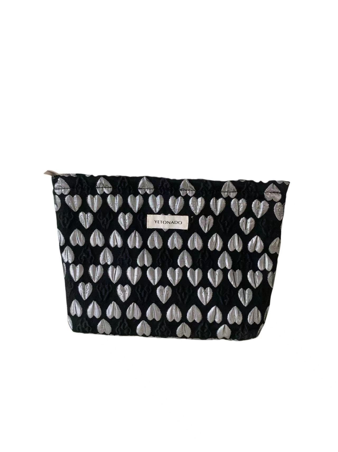 Cute 3D Heart Print Outdoor Portable Cosmetic Bag 6S10BOB1109