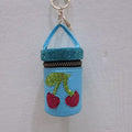 Creative Rhinestones Cherry Bucket Bag Pendant Keychain 6W10BBC625