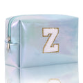 Simple Initial Letter Embroidered Portable Makeup Bag 6S10BOB1037