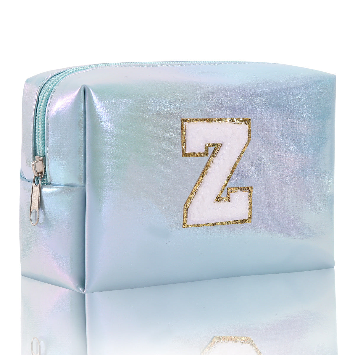 Simple Initial Letter Embroidered Portable Makeup Bag 6S10BOB1037