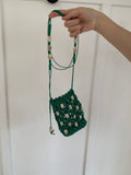 Mini Hollow Hand Made Bead Chain Crossbody Bag 8CW6BBG518L