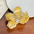 Luxury Colorful Rhinestone Floral Petal Hair Claw 8AS6HCP281L