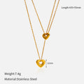 Elegant Gold Plated Hollow Heart Pendant Necklace 6W6JNC635