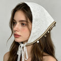 Vintage Hollow Shell Tassel Triangle Headscarf Hip Scarf 6W1SL13