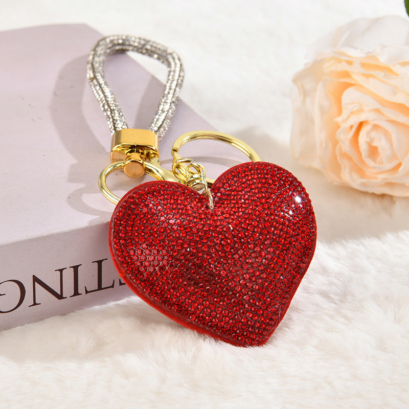 Rhinestone Heart Bag Charm - DippedShop Wholesale - #0963