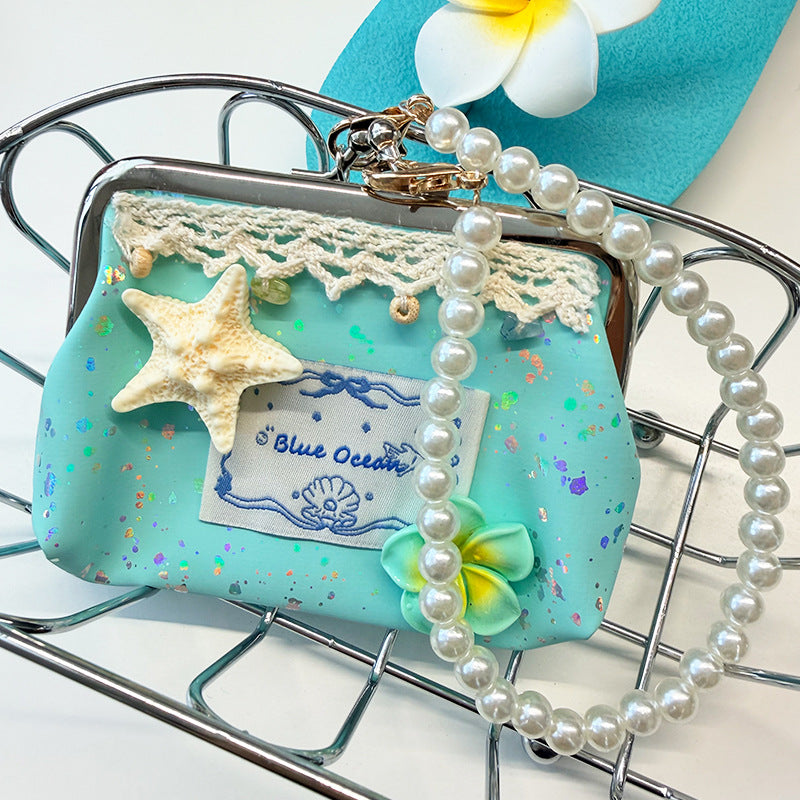 Velvet Starfish Coin Purse - DippedShop Wholesale - #4243
