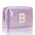 Simple Initial Letter Embroidered Portable Makeup Bag 6S10BOB1037