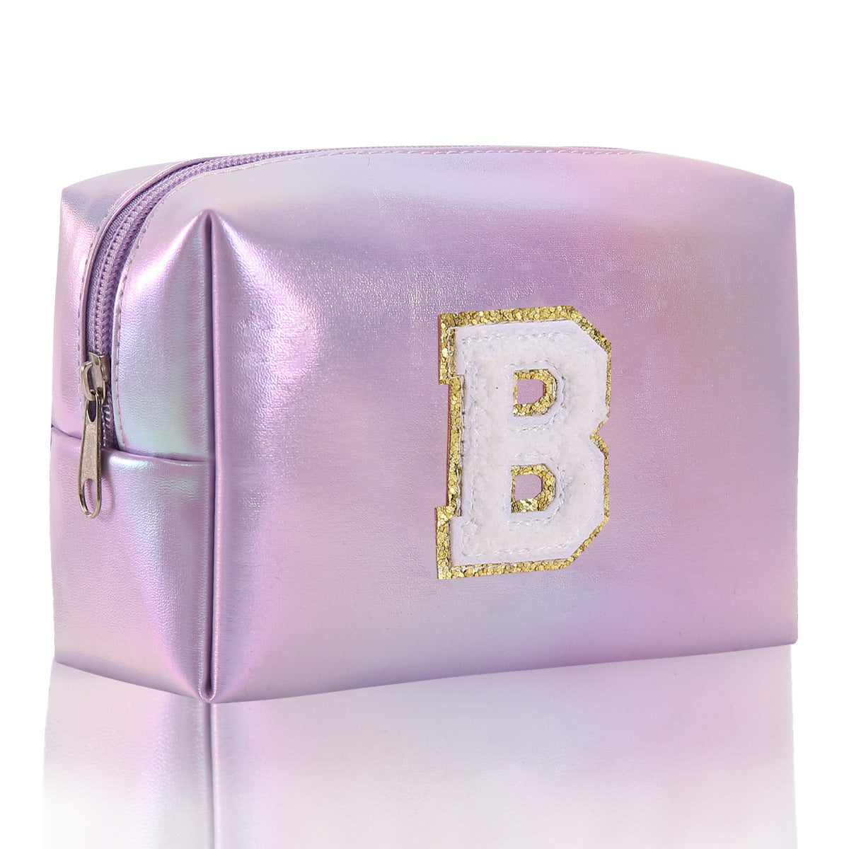 Simple Initial Letter Embroidered Portable Makeup Bag 6S10BOB1037