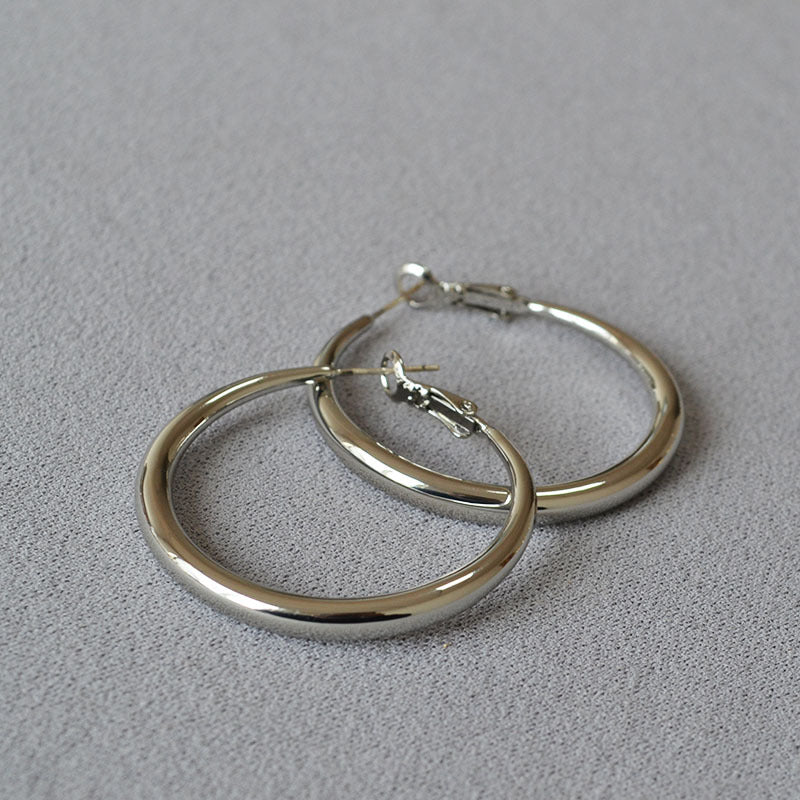Minimalist Metal Hoop Earrings - DippedShop Wholesale - #7507