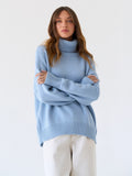 High Collar Loose Sweater - DippedShop Wholesale - #0035