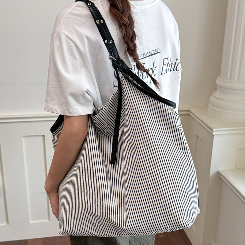 Contrast Striped Shoulder Bag - DippedShop Wholesale - #1747