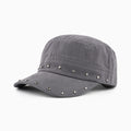 Retro Rivet Studded Flat-Top Baseball Cap 6W6HAT778
