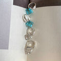 Minimlaist Blue Cube Dangle Hoop Earrings 6W6JER596