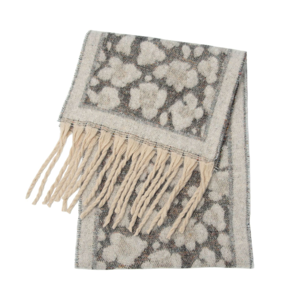 Fringed Leopard Scarf - DippedShop Wholesale - #6355