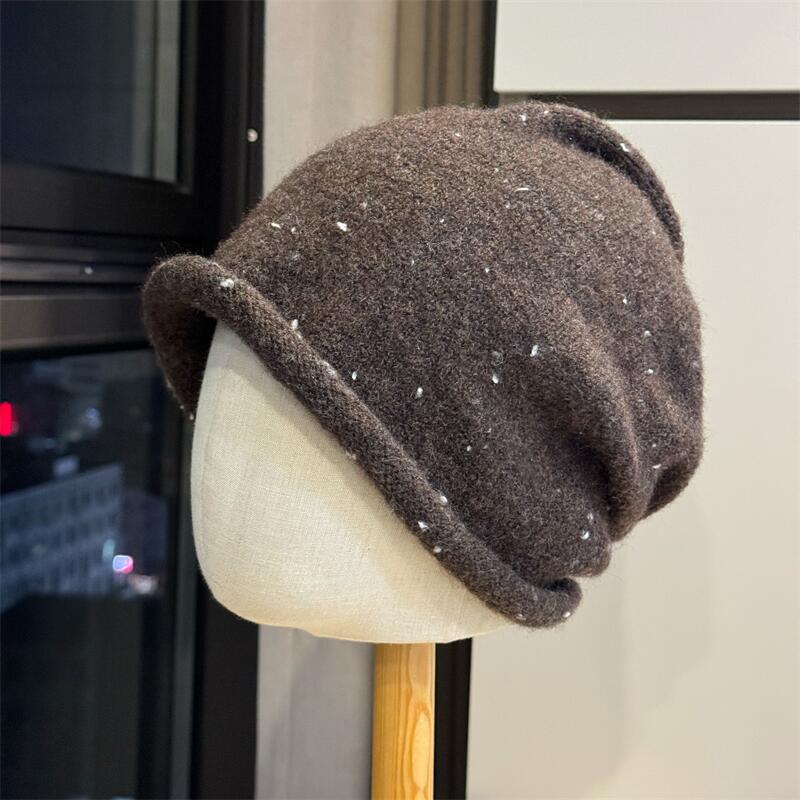 Flecked Rolled Edge Beanie - DippedShop Wholesale - #9619