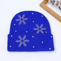 Rhinestone Snowflake Knit Beanie - DippedShop Wholesale - #6995