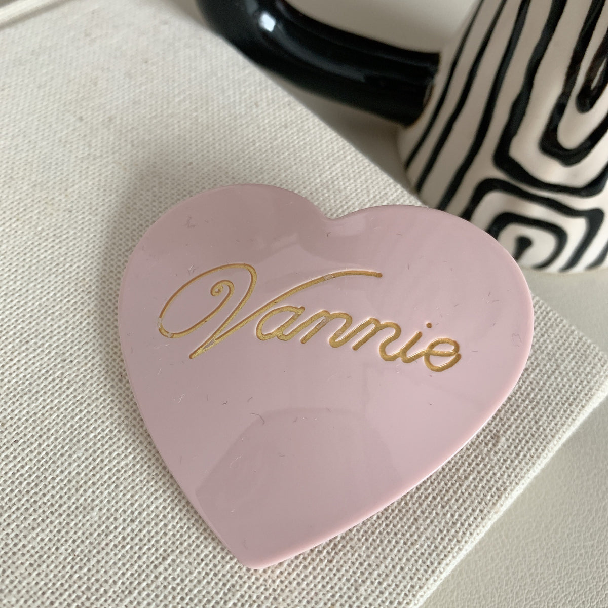 Sweet Printed Heart Acetate Hair Clip6W6HPN104