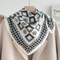 Stylish Letters Print Square Silk Scarf 6W6NSI199