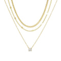 Gold Plated Layered Necklace - DippedShop Wholesale - #4019