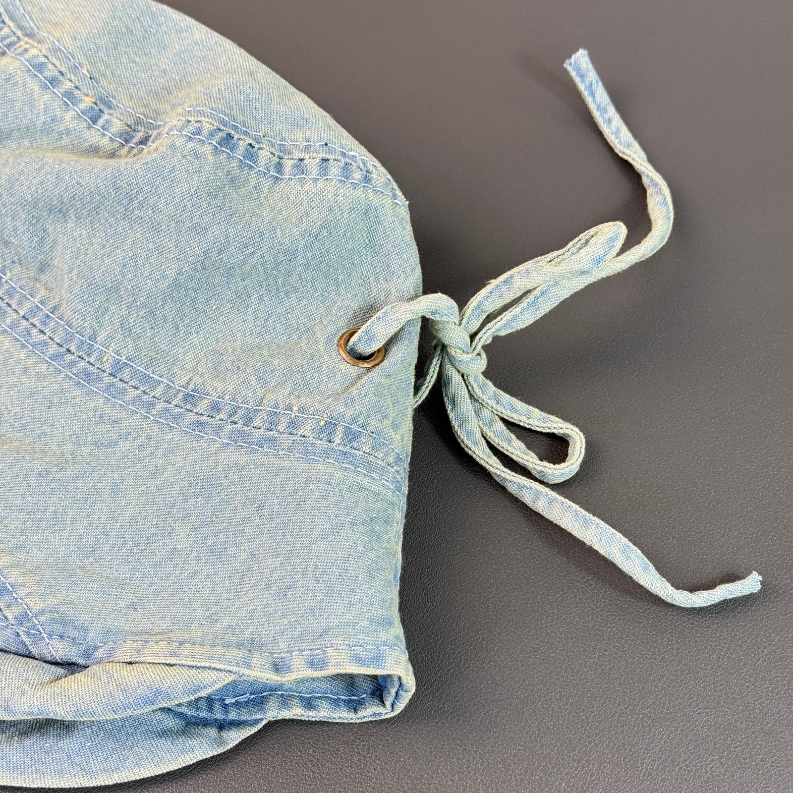 Vintage Wash Faded Denim Bucket Hats MK2COK6W6HAT363