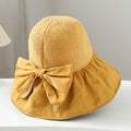 Eleagnt Bow Knot Outdoor Wide Brim Sun Hat 8BK6HAT161T