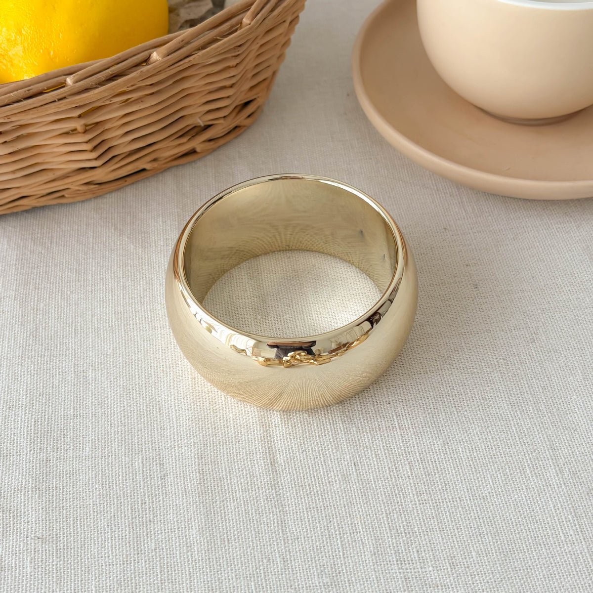 Chunky Gold Plated Irregular Statement Open Bracelet 6W6JBR582