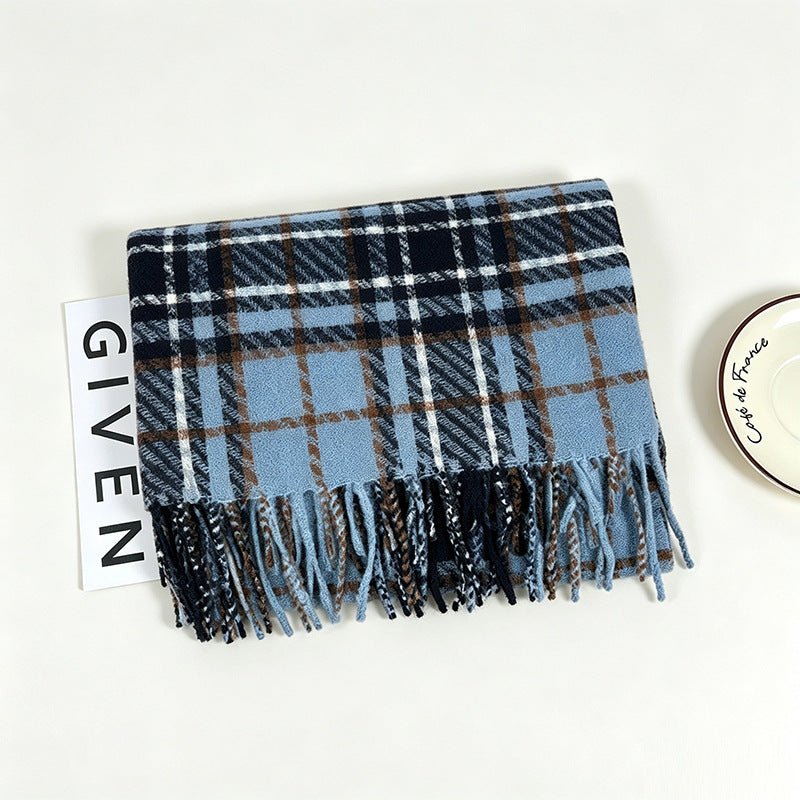 Tartan Plaid Tassel Scarf - DippedShop Wholesale - #7123