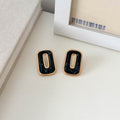 Stylish Hollow Out Rectangle Acrylic Drop Earrings 6W6JER615