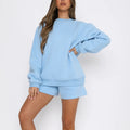 Solid Sweatshirt Short Set - DippedShop Wholesale - #0195