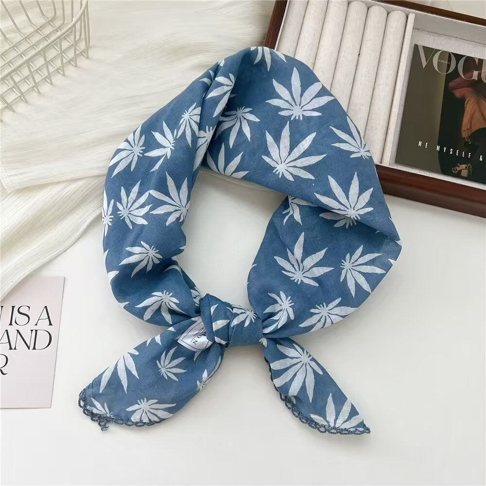Flower Print Square Scarf - DippedShop Wholesale - #8659