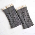 Winter Lace Trim Warm Cable Knitted Boot Cuffs 6W8FSO877