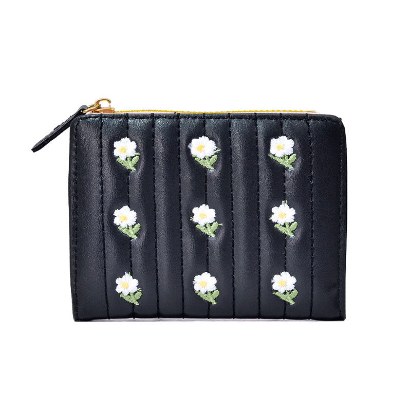 Cute Floral Embroideries Coin Purse Wallet 6S10BWB125