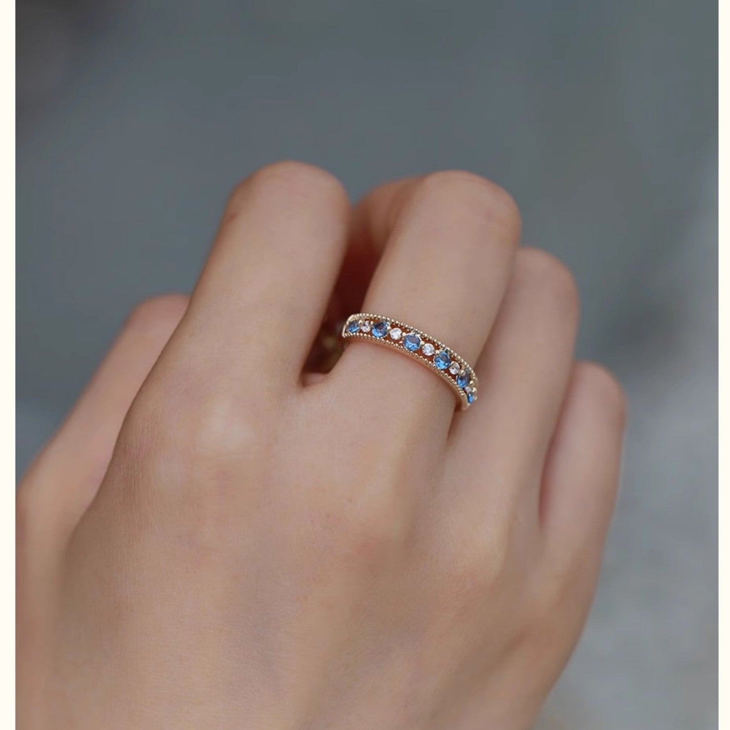 Elegant Gold Plated Blue Cryst - DippedShop Wholesale - #9203
