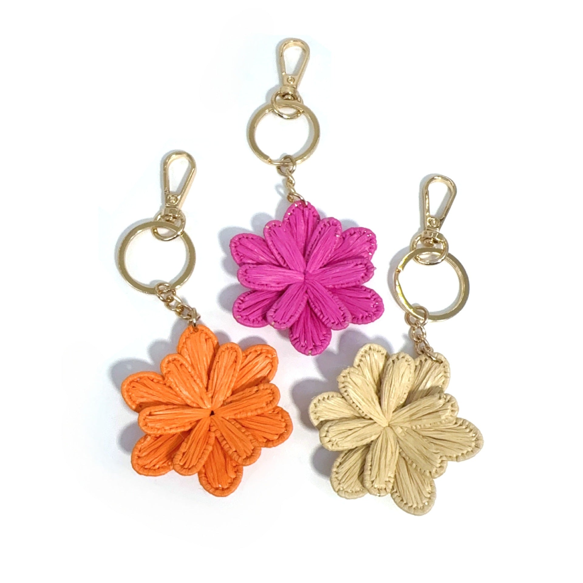 Funny Solid Color Flower Handmade Bag Charm 8ZA6BBC30