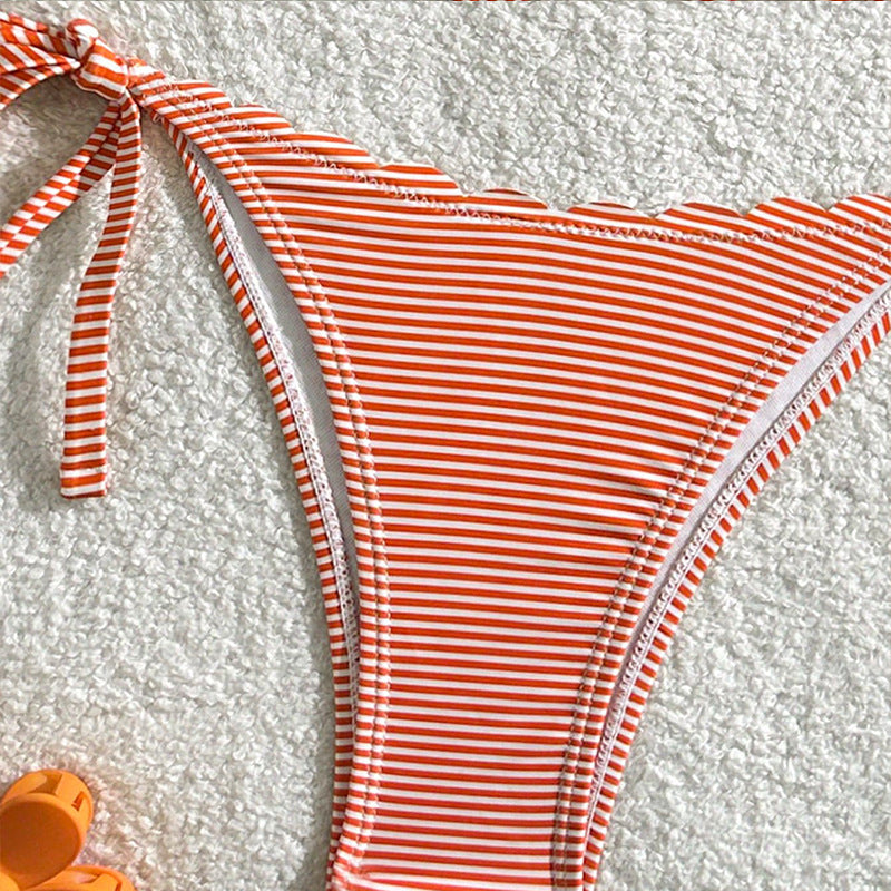 Striped Halter Bikini - DippedShop Wholesale - #0451