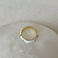 Open Pearl Rhinestone Ring - DippedShop Wholesale - #4643