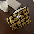 Vintage Elephant Jacquard Portable Makeup Bag MK2BW6S10BOB76