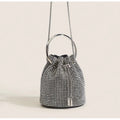 Luxury Sparkling Rhinestone Round Handle Bucket Bag 6W10BBG1410